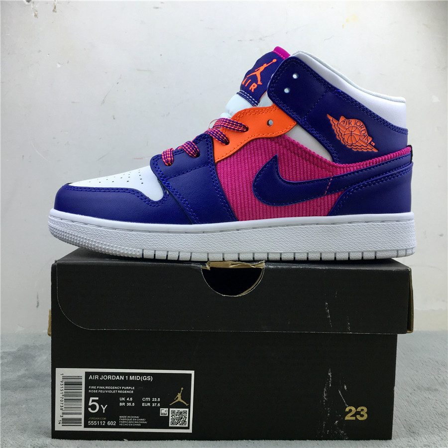 2020 Women Air Jordan 1 Mid Fire Pink